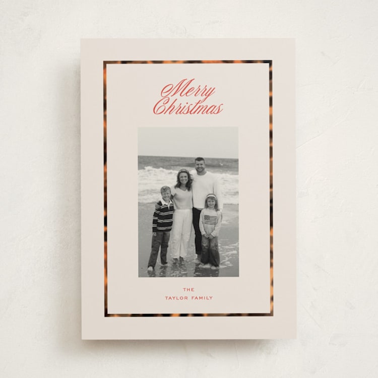 "Tiny Tortoise Border" - Holiday Cards in Scarlet by Alethea and Ruth - Front