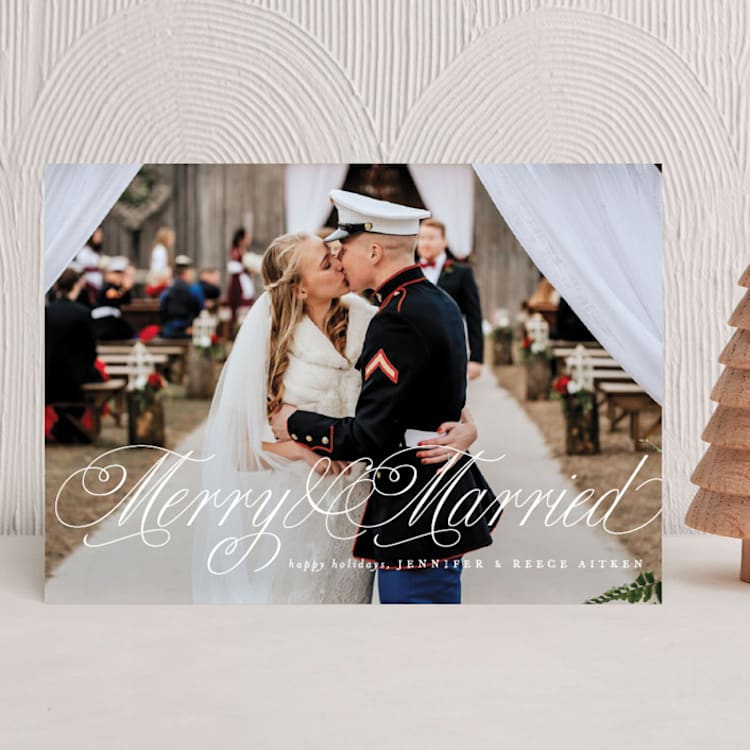 "Classic Holiday Script" - Holiday Cards in Snow by Brooke Chandler - Front