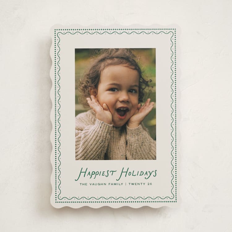 "Festive Border" - Holiday Cards in Noble Fir by Erica Krystek - Front