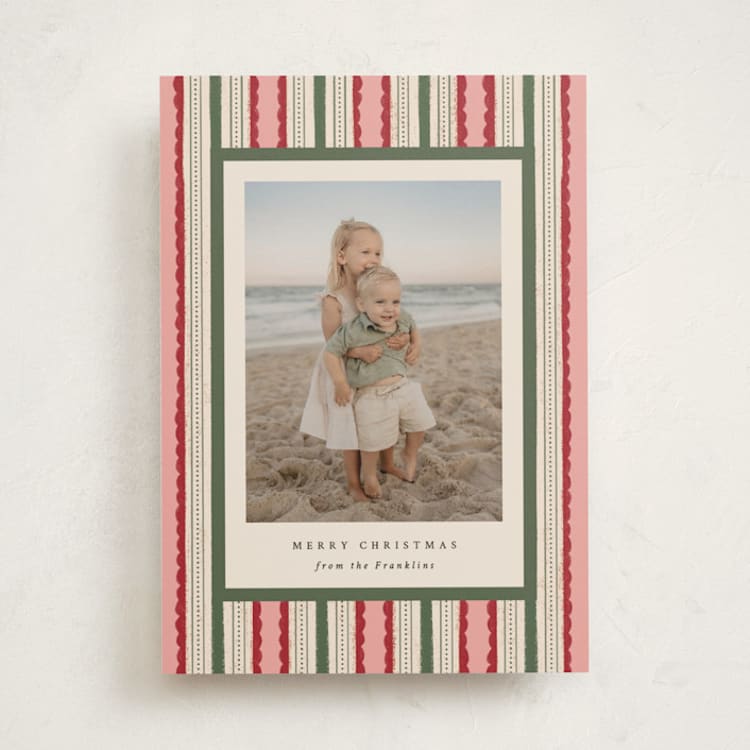 "Festive Pattern" - Holiday Cards in Gumdrop by Emily Sabol Goss - Front