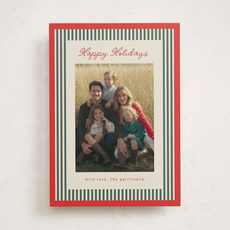 "Holiday Trend" - Holiday Cards in Candy Apple by Chris Griffith - Front