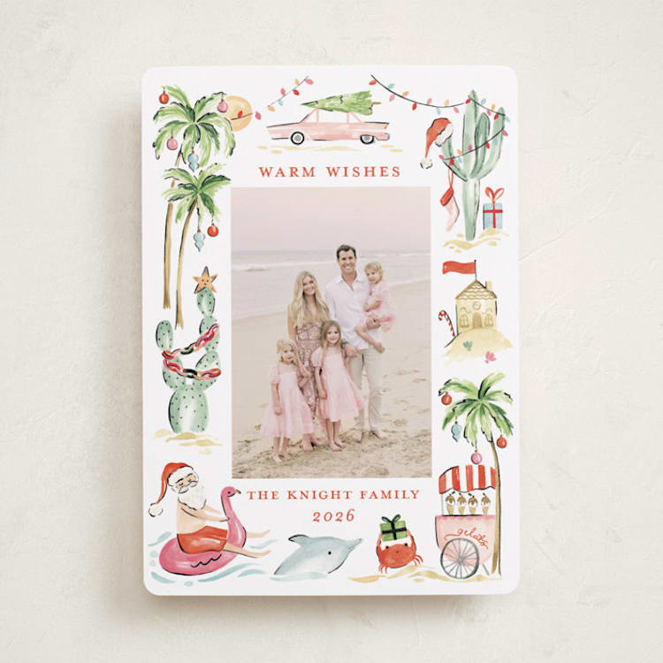 "Warmest Wishes" - Holiday Cards in Red Crab by Sarah Knight - Front
