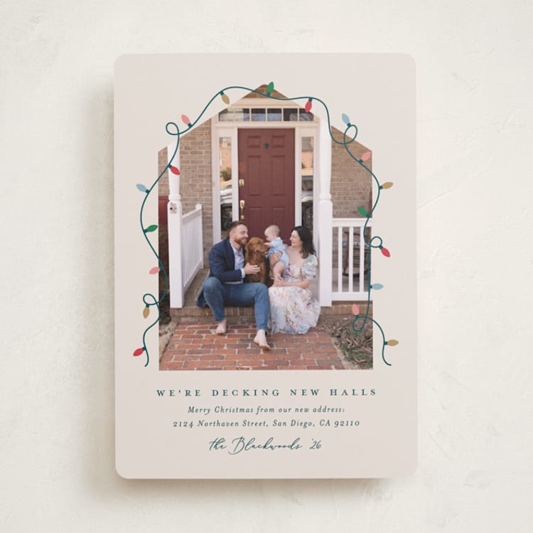"Christmas Move" - Holiday Cards in Eggnog by Erica Krystek - Front
