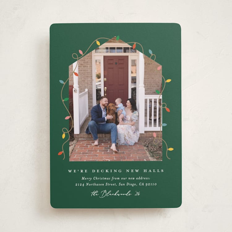 "Christmas Move" - Holiday Cards in Juniper by Erica Krystek - Front