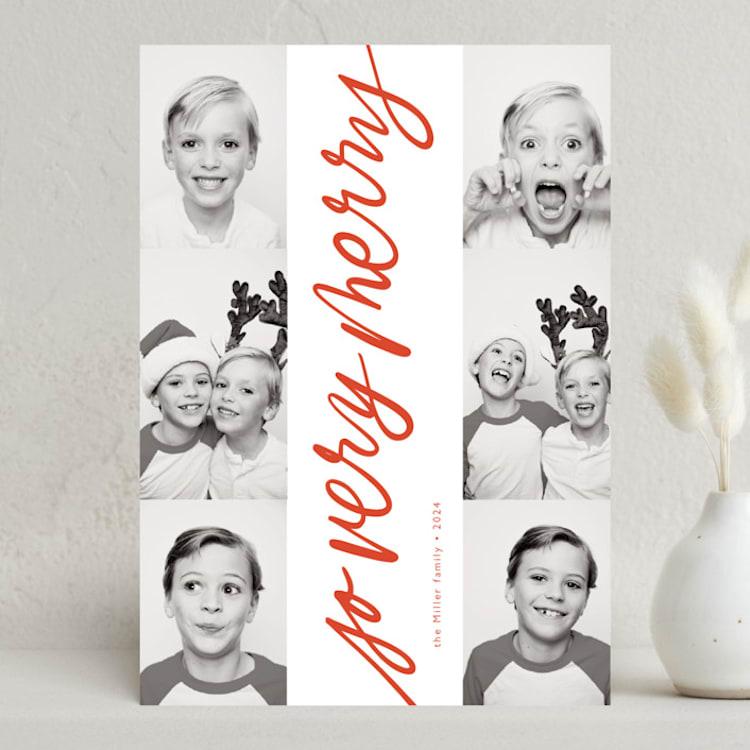 "The Merriest Bunch" - Holiday Cards in Stocking by Alicia Schultz - Front