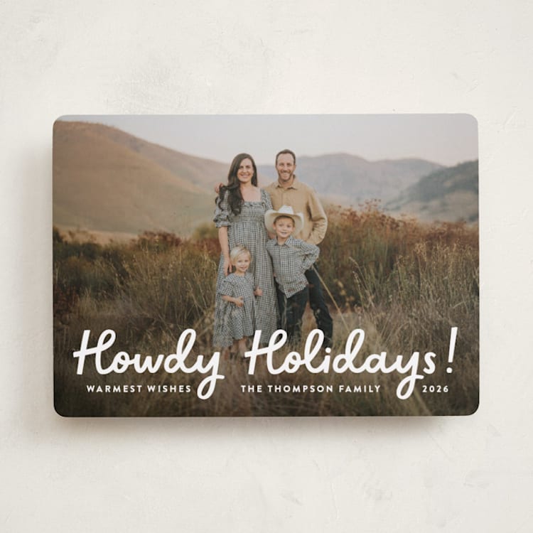 "Howdy Holidays" - Holiday Cards in Snow by Megan Davis - Front