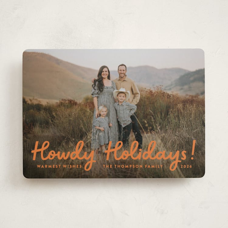 "Howdy Holidays" - Holiday Cards in Spice by Megan Davis - Front