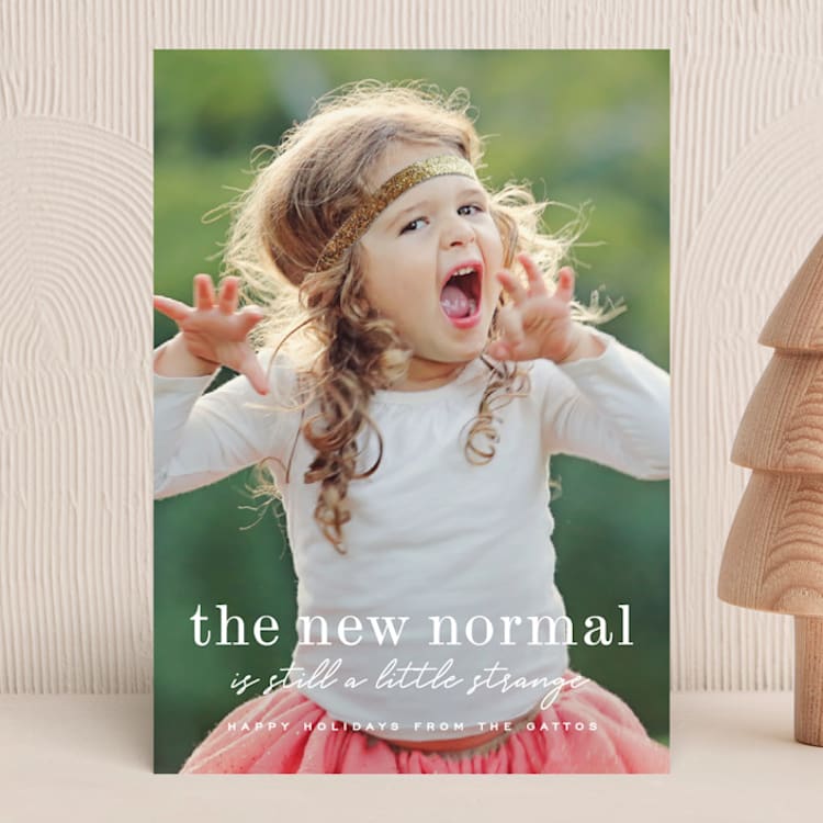 "the new normal" - Holiday Cards in Snow by Sara Hicks Malone - Front
