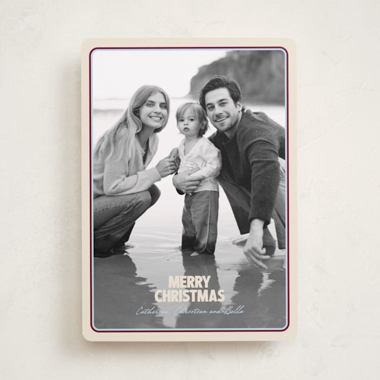 "Retro Framed" - Holiday Cards in Eggnog by Jenna Holcomb - Front