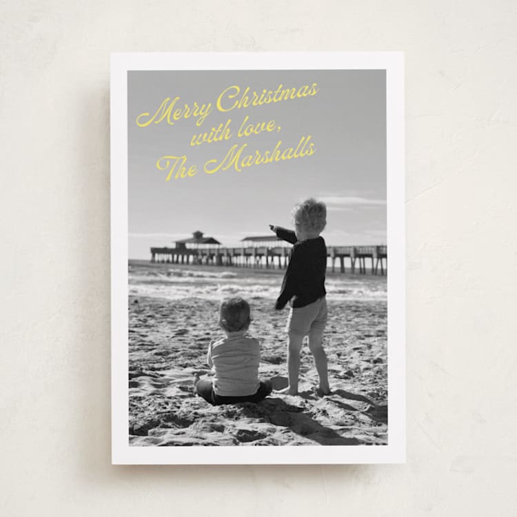 "Warm Greetings" - Holiday Cards in Sun by Ashley Iwafuchi - Front