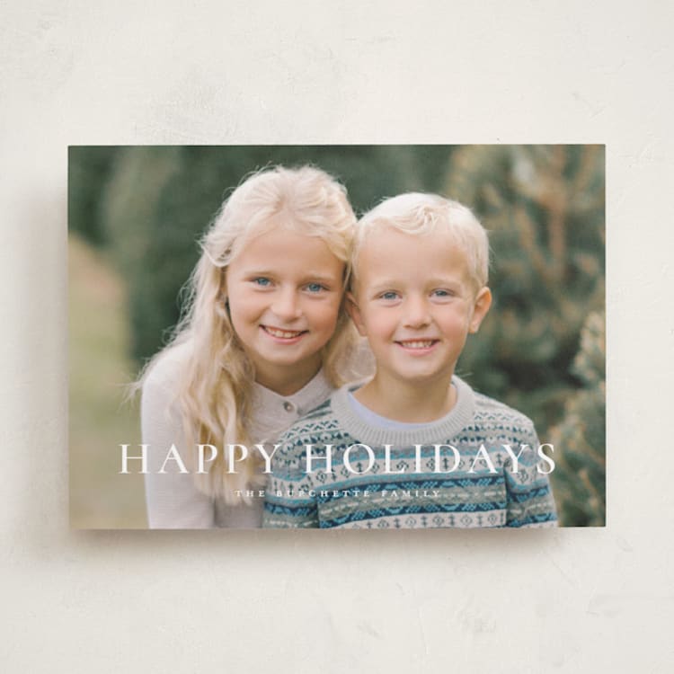 "Happy Holidays!" - Holiday Cards in Snowflake by Wildfield Paper Co - Front