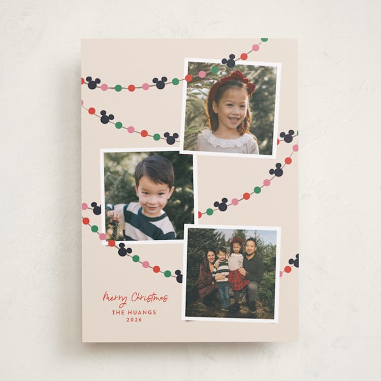 "Disney's Mickey Mouse Garland" - Holiday Cards in Frosting by Annie Holmquist - Front