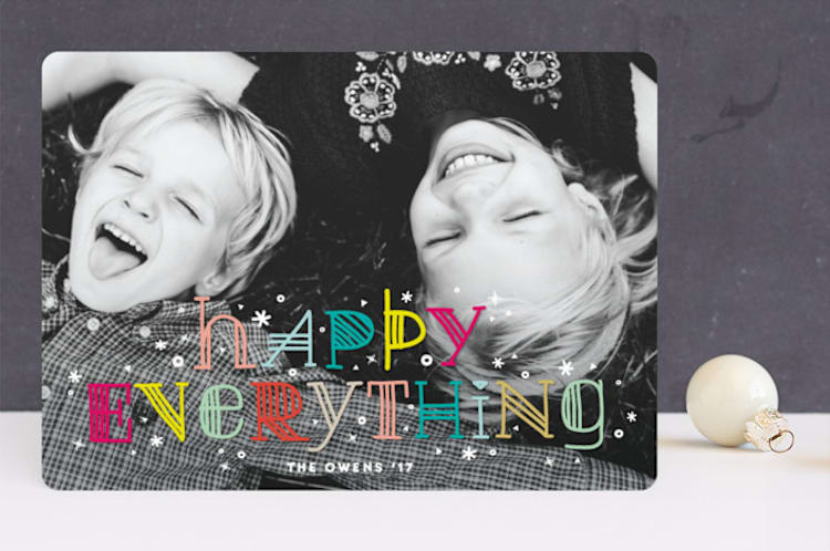 "Colorful Happy Everything" - Holiday Cards in Rainbow by fatfatin - Front