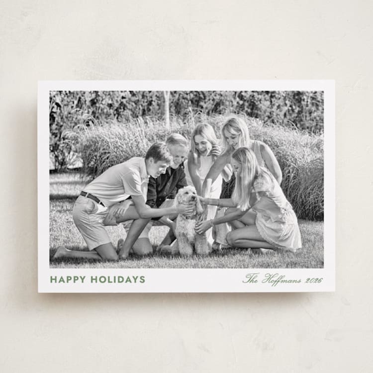 "Primrose" - Holiday Cards in Sage by Annie Shapiro - Front