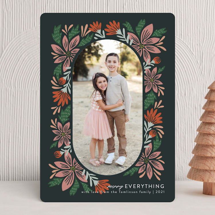 "arrangement" - Holiday Cards in Cobblestone by Jen Owens - Front