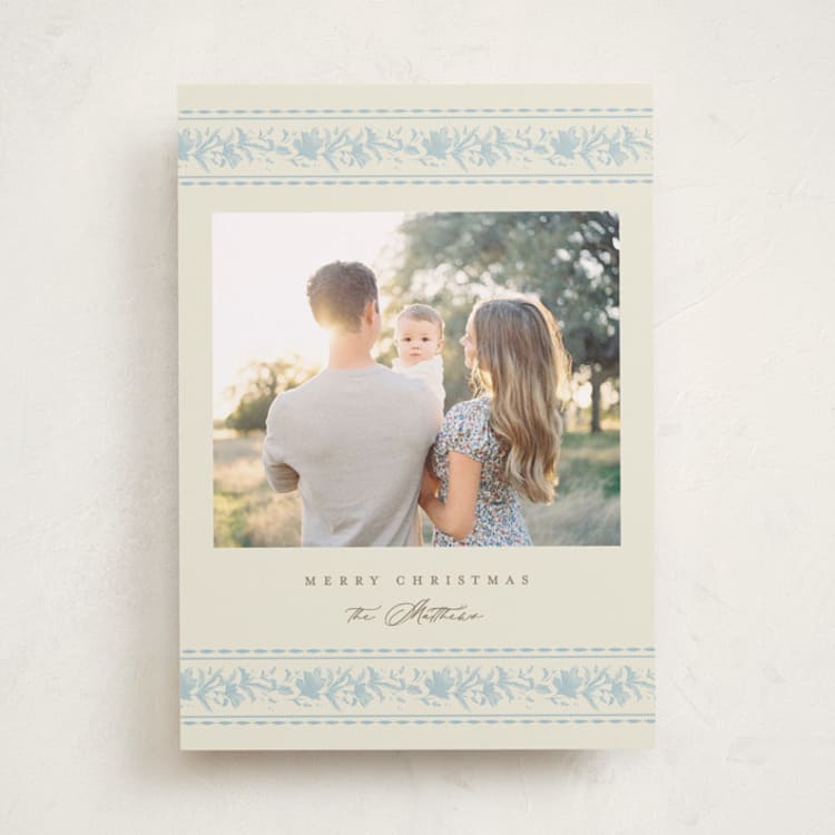 "Charmed Christmas" - Holiday Cards in Blue Spruce by Robert and Stella - Front