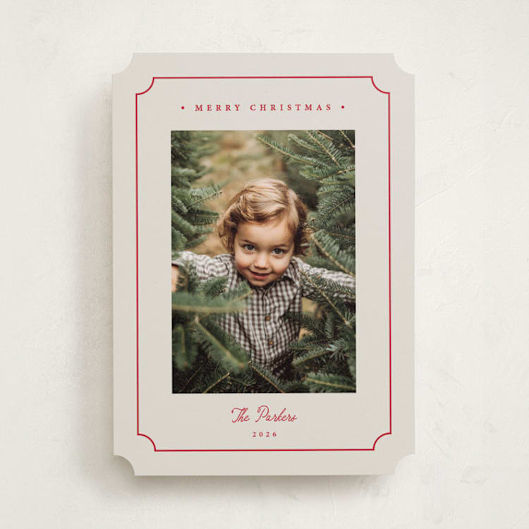 "Simple cut out" - Holiday Cards in Berry by Stacey Meacham - Front