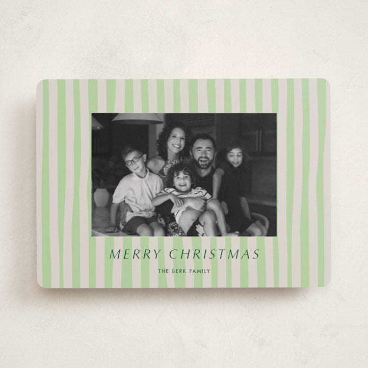 "Soft Ambience" - Holiday Cards in Sage by Alicia Schultz - Front