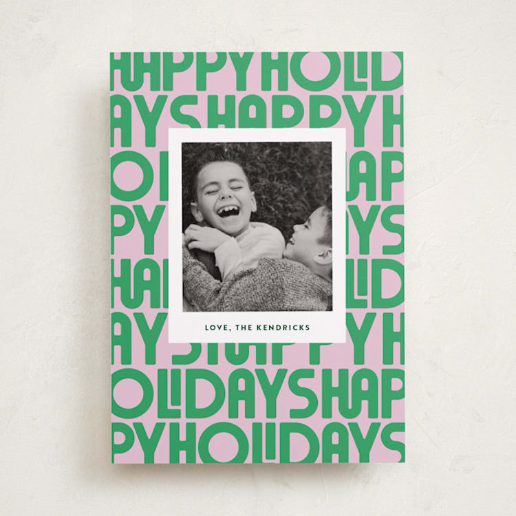 "letters" - Holiday Cards in Candy by Up Up Creative - Front