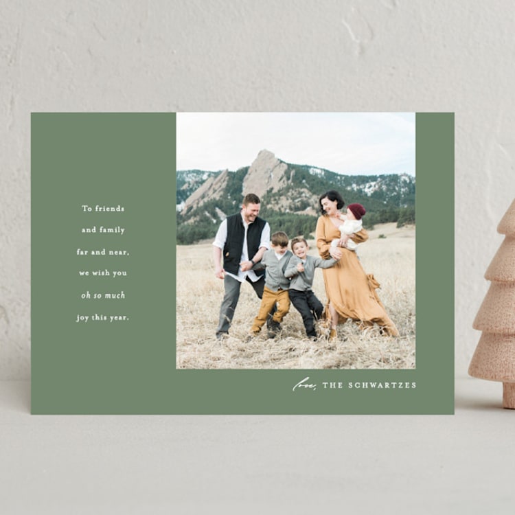 "Oh So Much" - Holiday Cards in Pine by Carly Reed Walker - Front