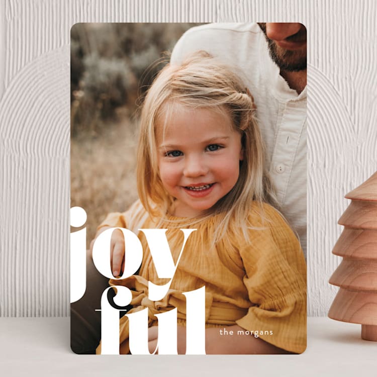 "Joyfully Bold" - Holiday Cards in Snow by Ann Gardner - Front