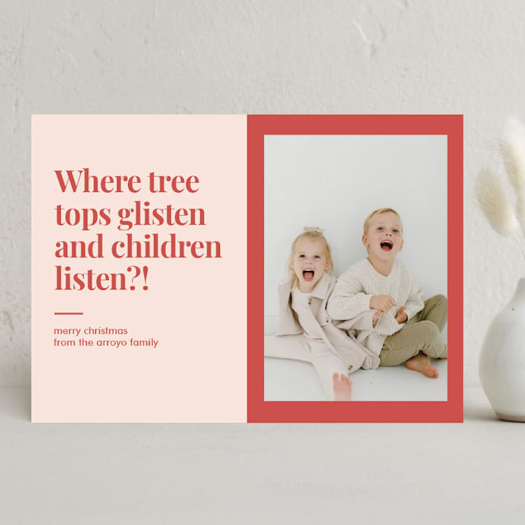 "laugh worthy" - Holiday Cards in Grape Fruit Red by Nicole Senecal - Front