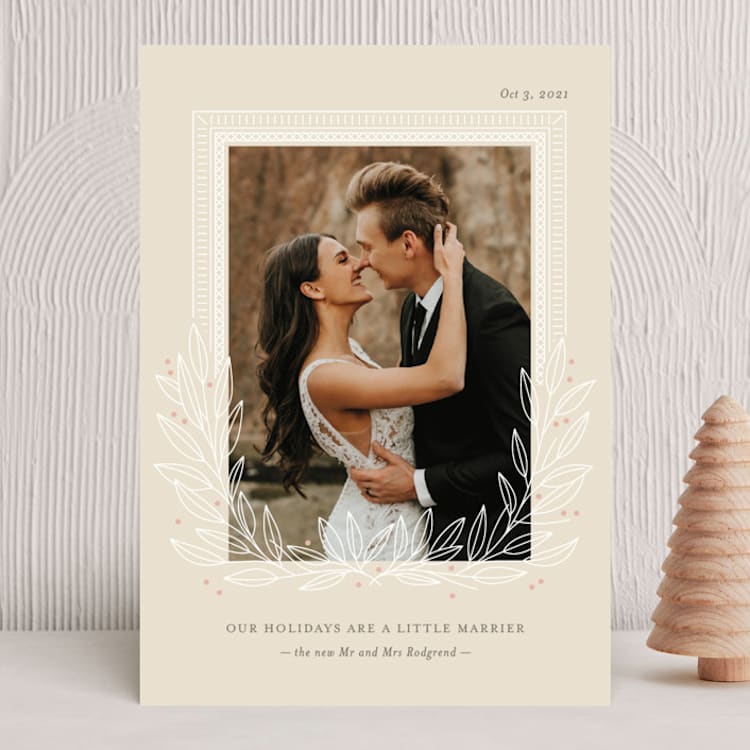 "Marrier Holidays" - Holiday Cards in Sand by Ann Gardner - Front
