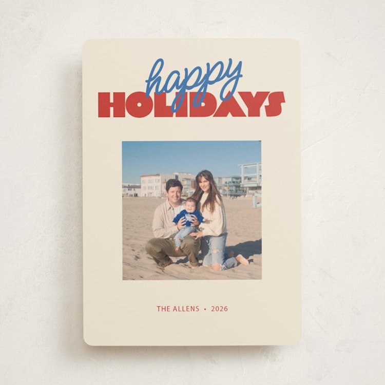 "Holiday Poster" - Holiday Cards in Americana by Inkblot Design - Front