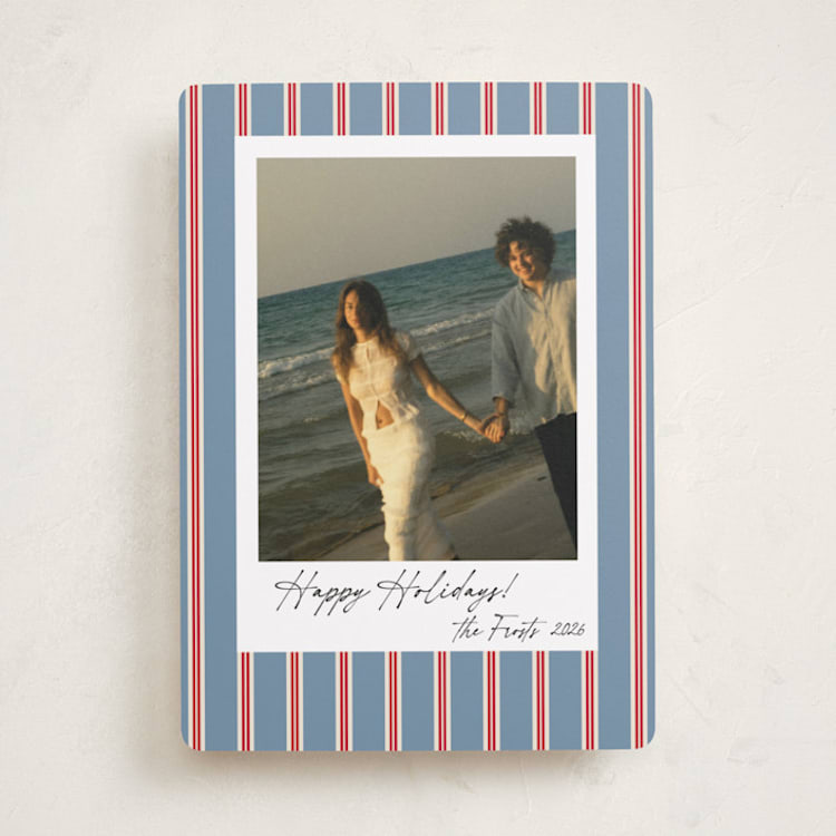 "Coastal Stripes" - Holiday Cards in Adriatic by Studio Suku - Front