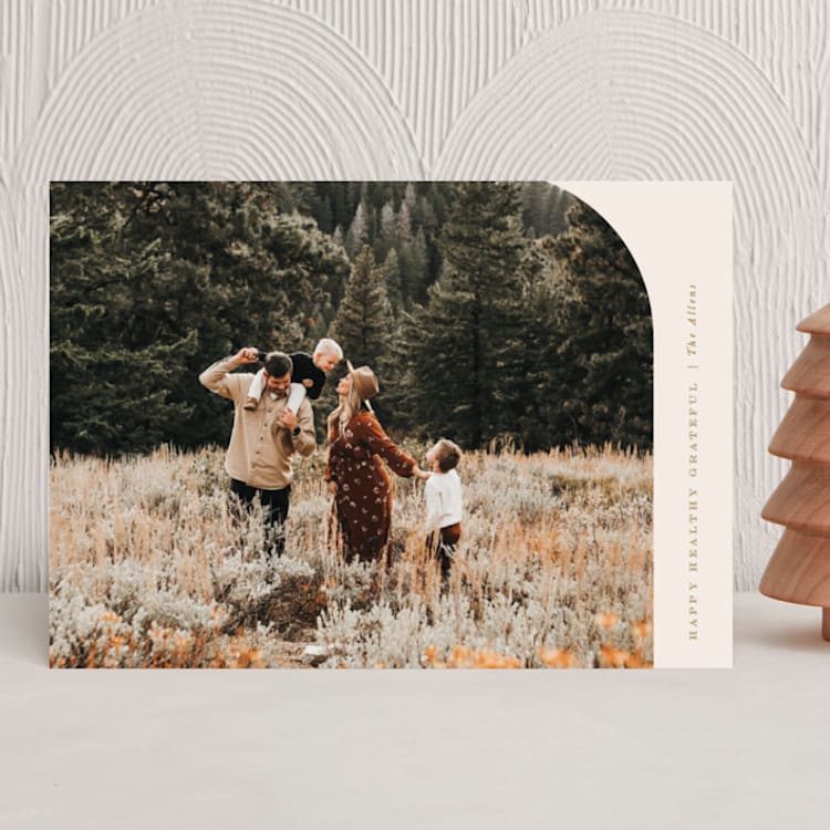 "Minimal & Modern" - Holiday Cards in Eggnog by Brandy Folse - Front