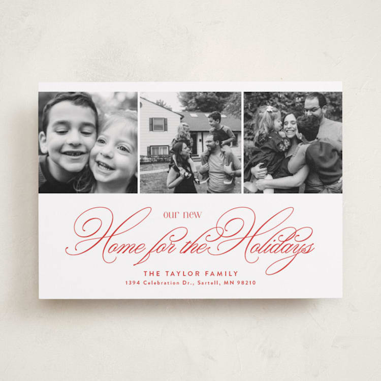 "Home Slideshow" - Holiday Cards in Berry by Alethea and Ruth - Front