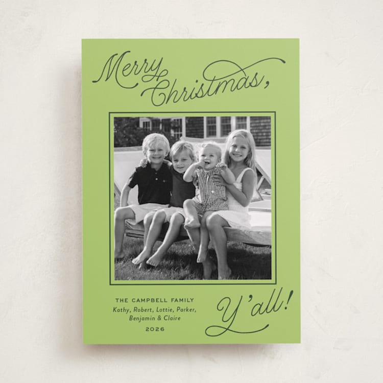 "Southern Charm" - Holiday Cards in Fern by Megan Davis - Front