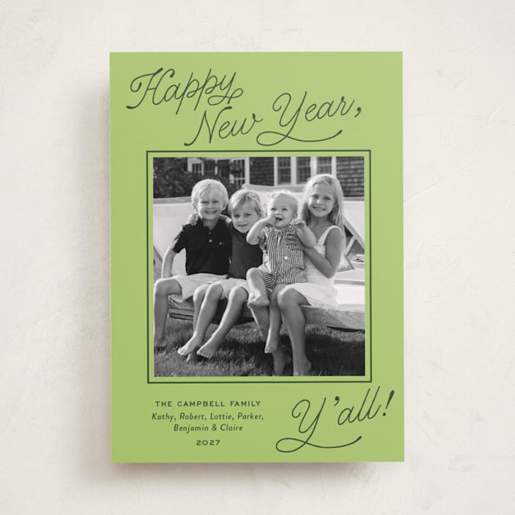 "Southern Charm" - Holiday Cards in Fern by Megan Davis - Front