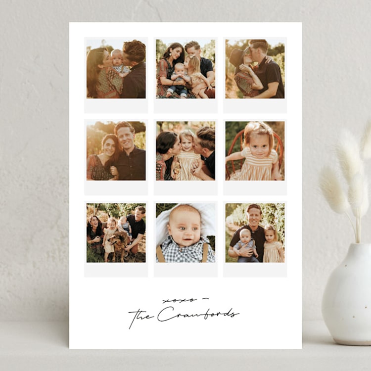 "Photo Snapshots" - Holiday Cards in Frost by Lisa McLean - Front
