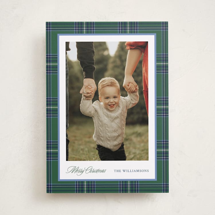 "Navy Baby" - Holiday Cards in Evergreen by Cindy Reynolds - Front