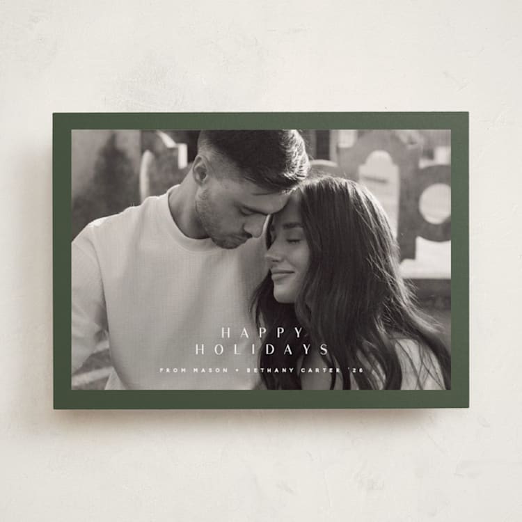 "Simple holidays" - Holiday Cards in Moss by Stacey Meacham - Front