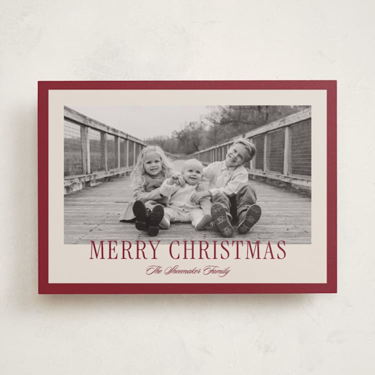 "Eastcoast" - Holiday Cards in Cranberry by Angela Garrick - Front