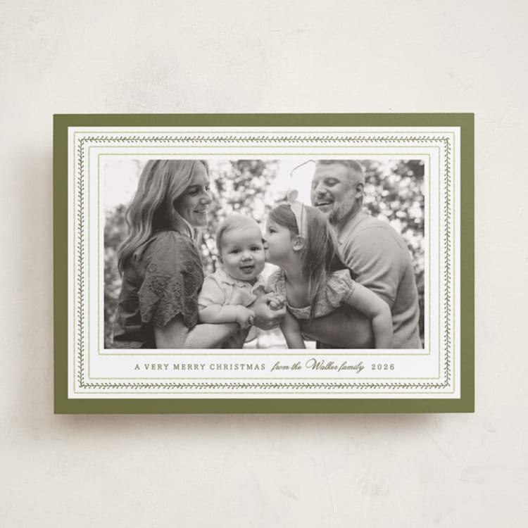 "fair isle" - Holiday Cards in Sage by Sara Hicks Malone - Front