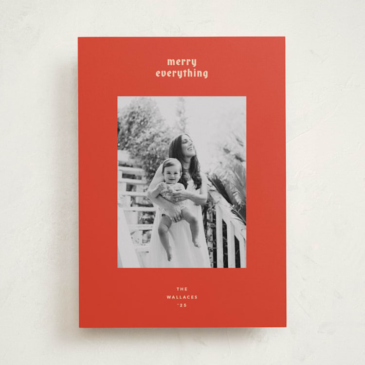 "hued mat" - Holiday Cards in Persimmon by Carrie Moradi - Front
