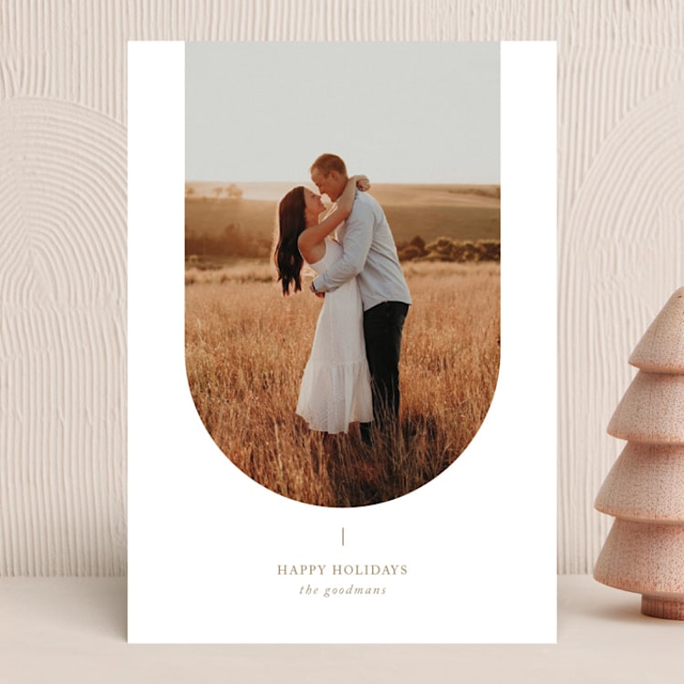 "Understated" - Holiday Cards in Copper by That Girl Press - Front