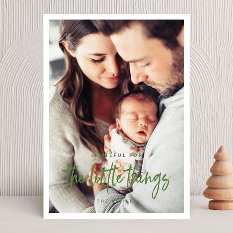 "Beensy" - Holiday Cards in Evergreen by Meagan Christensen - Front