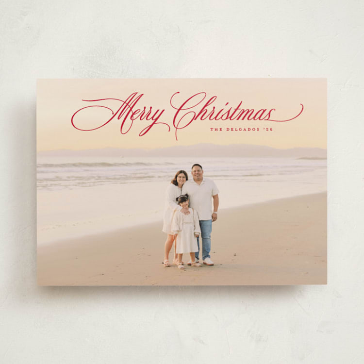 "classically" - Holiday Cards in Berry by Christy Hy Lee - Front