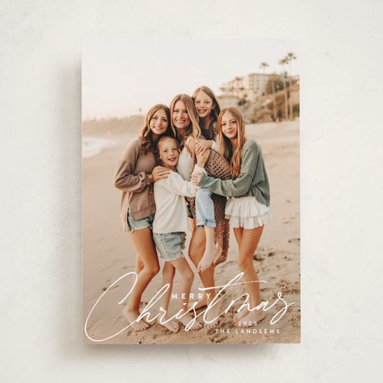 "Fresh Greeting" - Holiday Cards in Snowfall by Charter Oaks Creative - Front