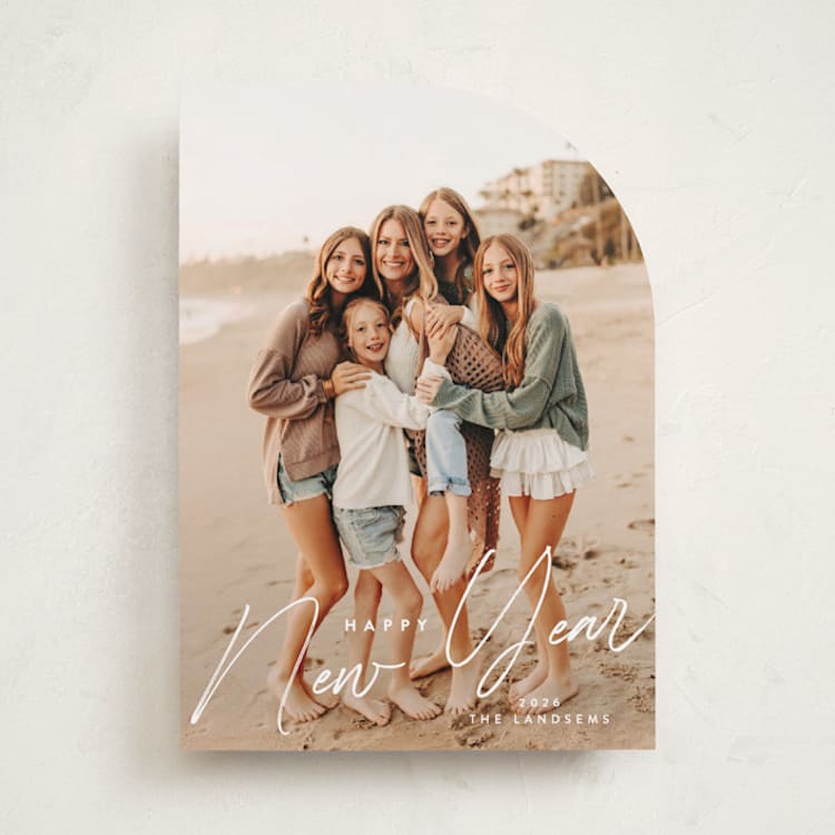"Fresh Greeting" - Holiday Cards in Snowfall by Charter Oaks Creative - Front