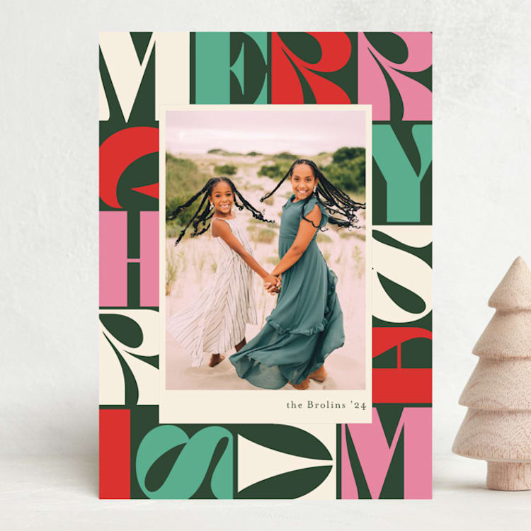 "Throwback" - Holiday Cards in Evergreen by Angela Marzuki - Front