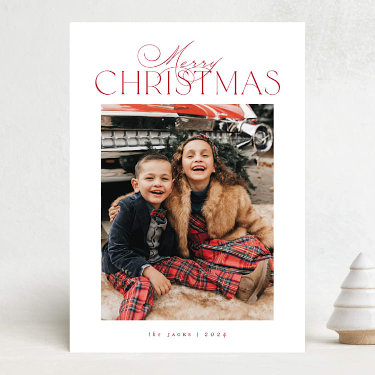 "Graceful" - Holiday Cards in Cardinal by Carolyn Nicks - Front