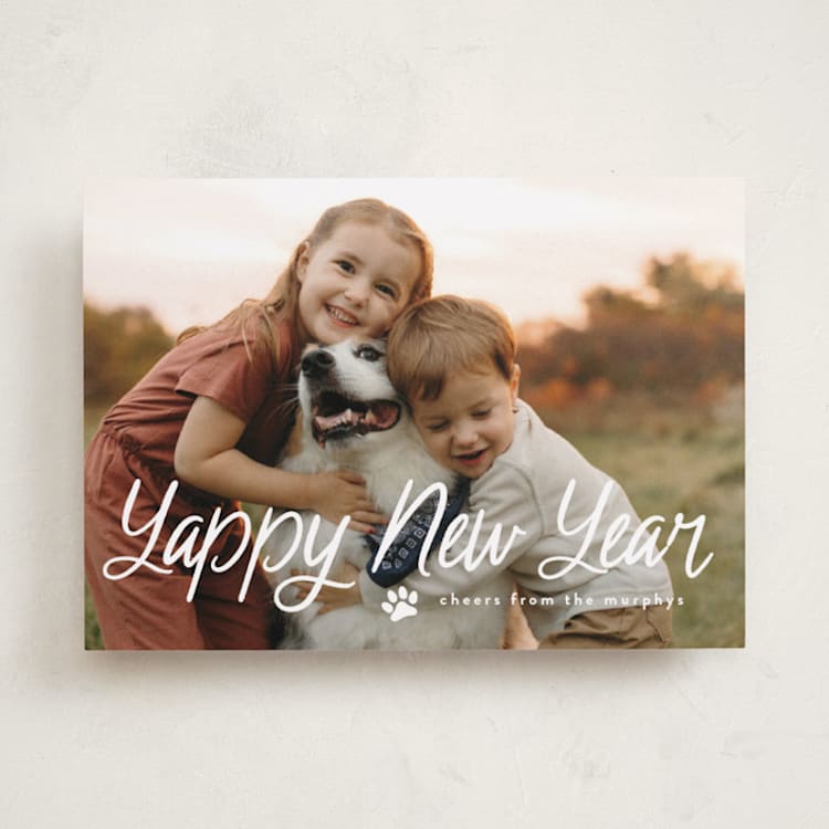 "Unleashed" - Holiday Cards in Snow by Annie Holmquist - Front