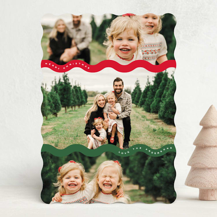 "Wavy Gallery" - Holiday Cards in Christmas Cheer by Brittany Braithwaite - Front