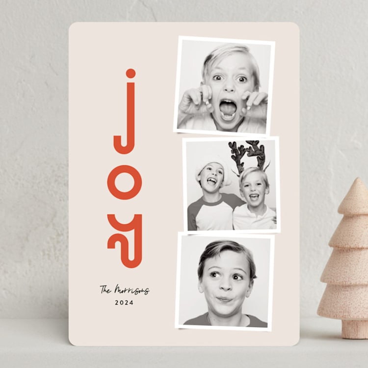 "Joy All Around" - Holiday Cards in Cherry by Annie Holmquist - Front