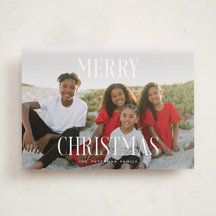 "Christmas" - Holiday Cards in Snow by Rebecca Durflinger - Front
